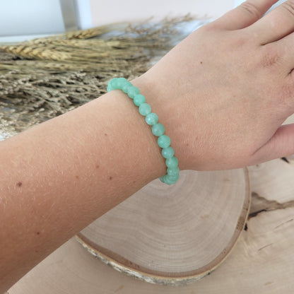 Aventurin Armband matt Kugeln 6mm mit Silber 925 Perle