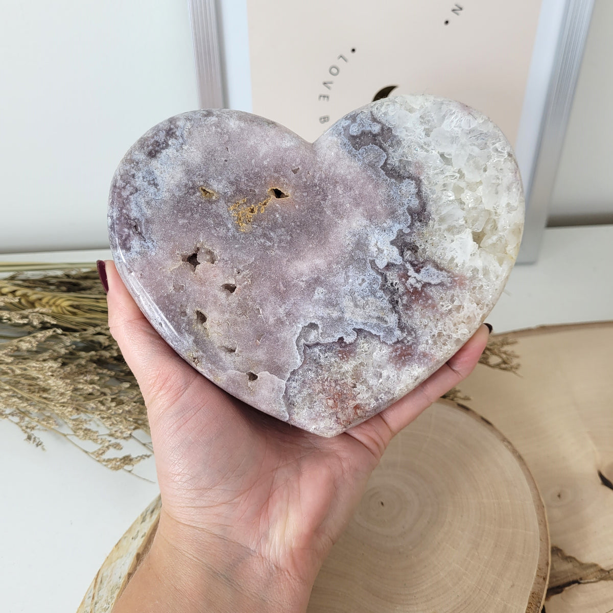 Pink Amethyst Herz 12,9 x 15,3cm, 1032g