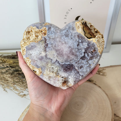 Pink Amethyst Herz 12,9 x 15,3cm, 1032g