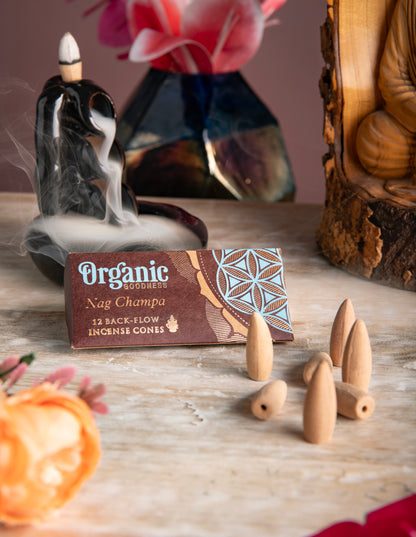 Rückfluss Räucherkegel Organic Goodness Backflow Kegel Nag Champa