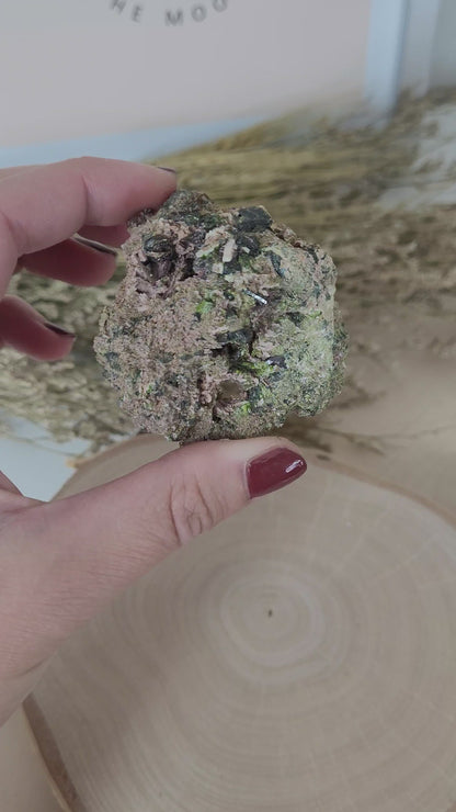 Sphalerit Epidot Kristallstufe