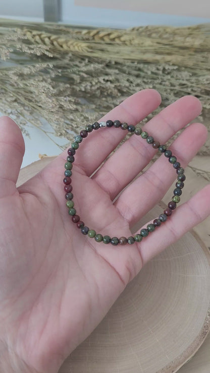Drachenjaspis Armband Kugeln 4mm