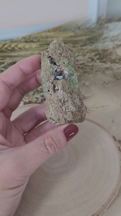 Sphalerit Epidot Kristallstufe