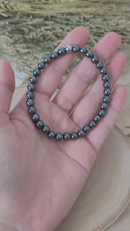 Hämatit Armband Kugeln 6 mm