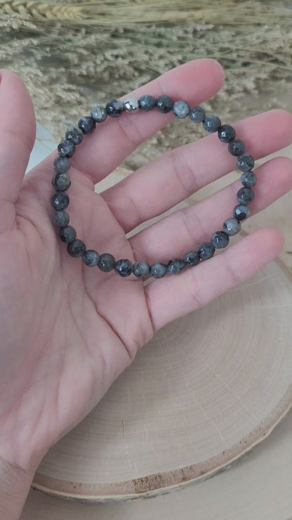 Larvikit Armband Kugeln facettiert 6mm