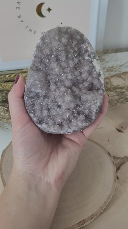 Amethyst Kristalldruse hellrosa Kristallbildung 12x9cm, 771g