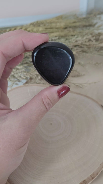 Lamellen Obsidian Scheibenstein