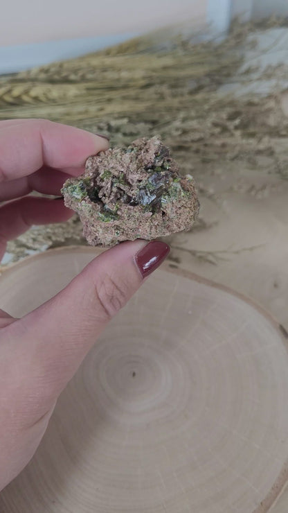 Sphalerit Epidot Kristallstufe