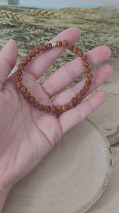 Rudraksha Samen Armband 6mm