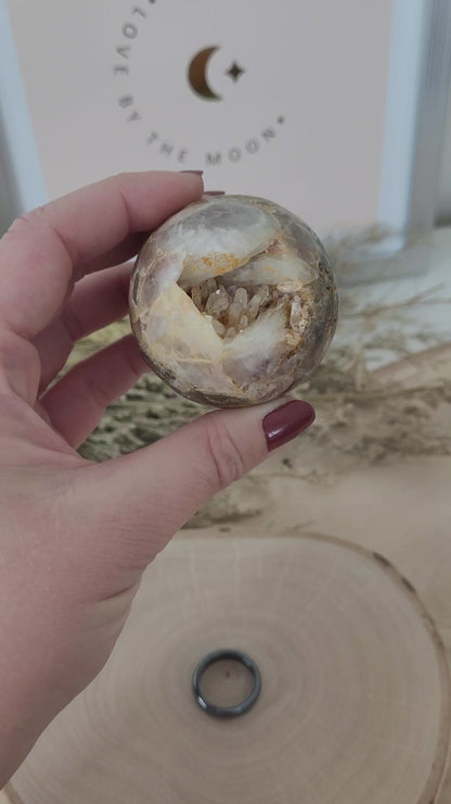 Bergkristall Opalgestein Kugel 5,1cm Durchmesser, 169g