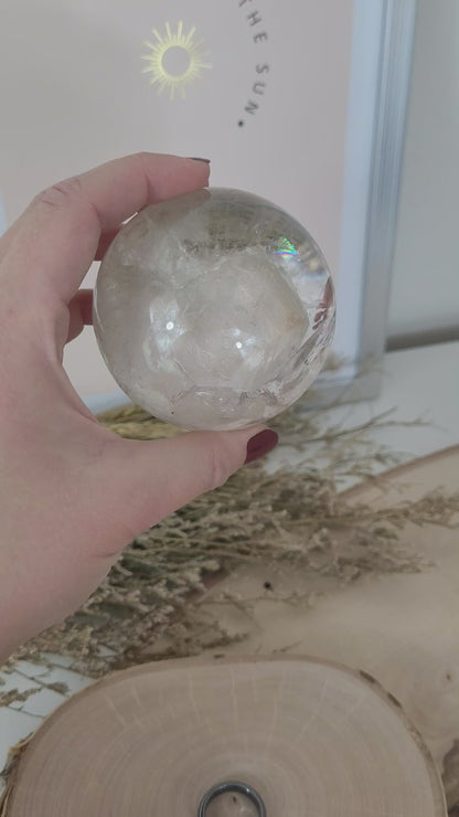 Bergkristall Kugel A-Qualität mit Phantom 7cm Durchmesser