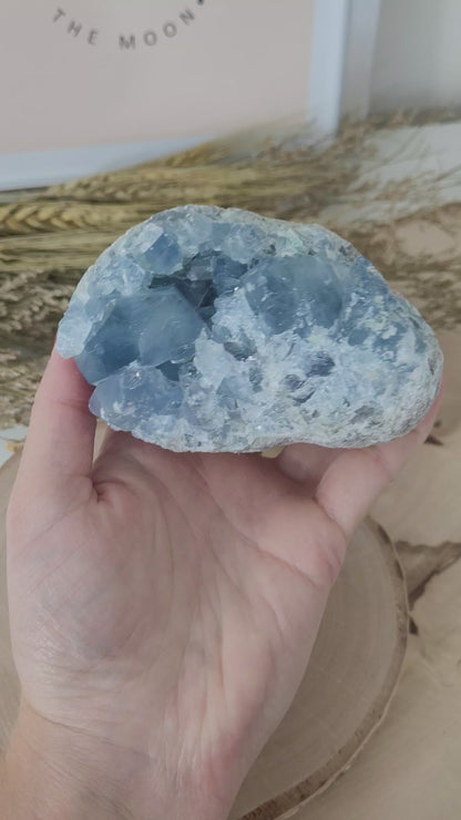 Coelestin Kristalldruse Kristallgeode 9,6 x 6,2 cm, 752g