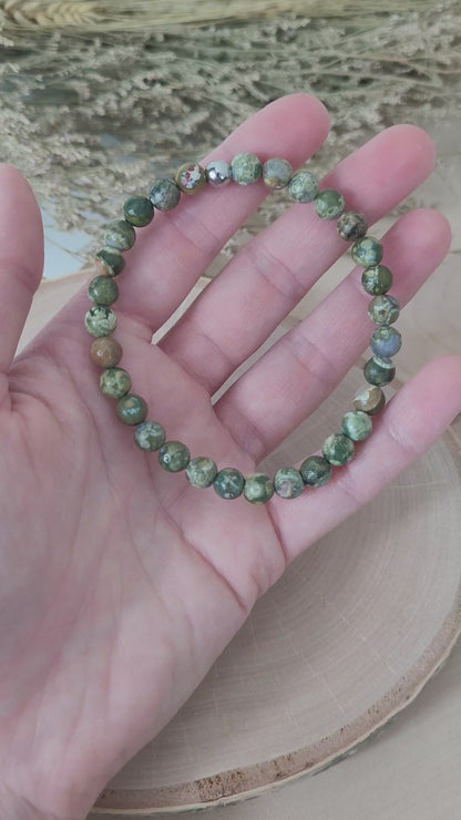 Rhyolith Armband Kugeln 6mm