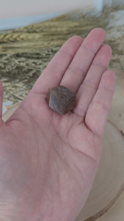 Granat Almandin Kristall Naturform Würfelkristall 2,3x2cm