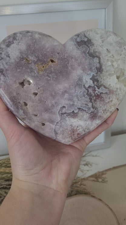 Pink Amethyst Herz 12,9 x 15,3cm, 1032g