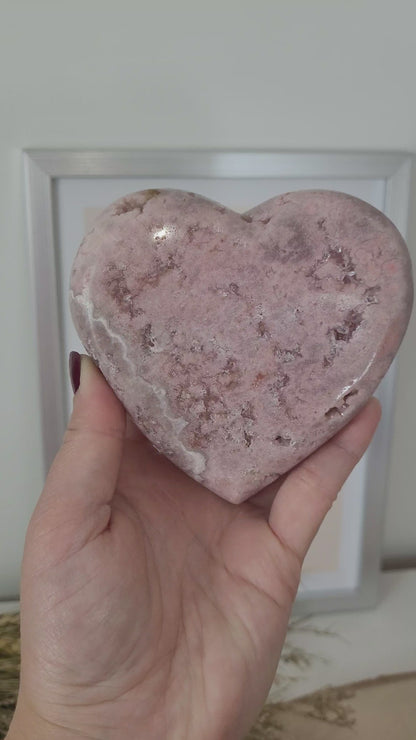 Pink Amethyst Herz 9.9 x 10,1cm, 549g