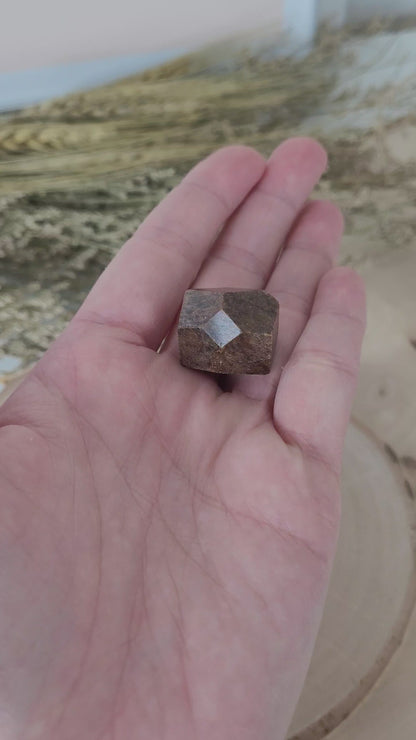 Granat Almandin Kristall Naturform Würfelkristall 2,2x2cm