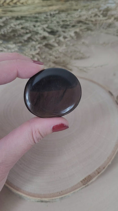 Lamellen Obsidian Scheibenstein